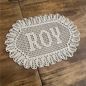 Elegant White Crochet Doily